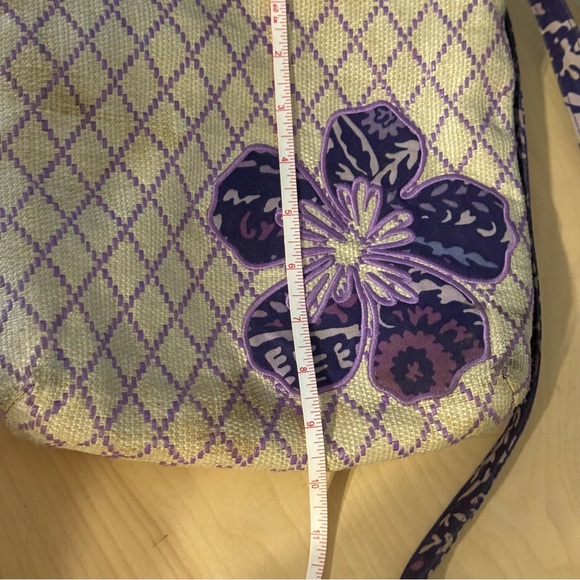 Vera Bradley Purple Floral Patterned Women's Bag Tweed - Picture 12 of 14